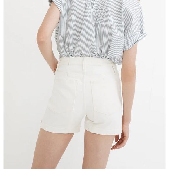Madewell High-Rise Denim Shorts Tile White Stretch Women's 30 - Picture 5 of 11